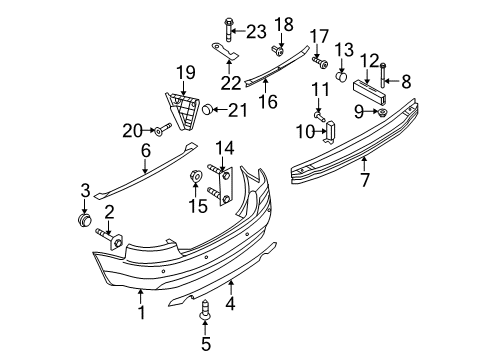 2006 Audi A4 Quattro Bumper Cover Diagram for 8E9-807-303-C-GRU