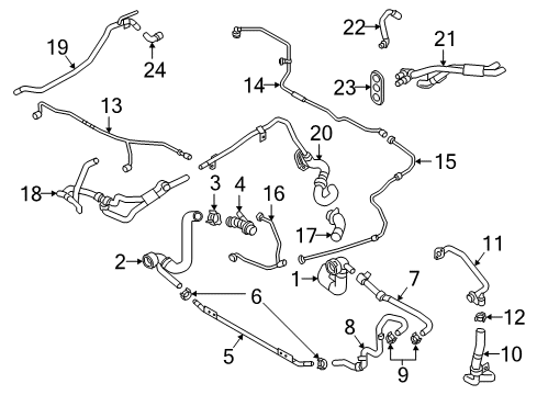 2018 Audi S5 By-Pass Hose Diagram for 8W0-121-471-B