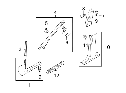 2023 Audi Q5 Interior Trim - Pillars Diagram 2