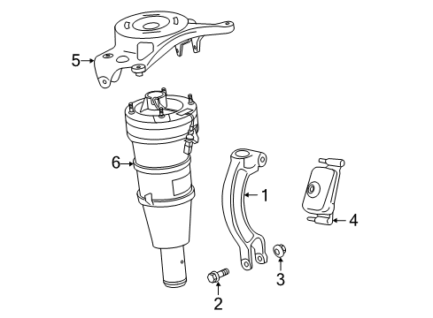 2017 Audi S7 Struts & Components - Front Diagram 1