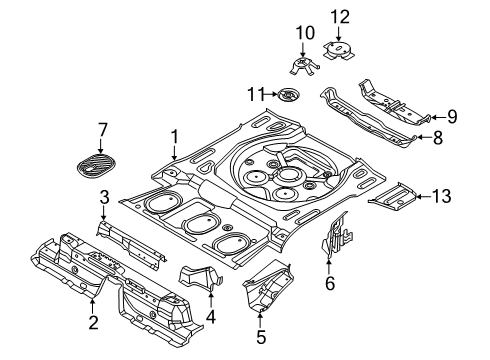 2022 Audi Q3 Rear Floor & Rails