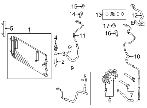 2015 Audi allroad A/C Condenser, Compressor & Lines