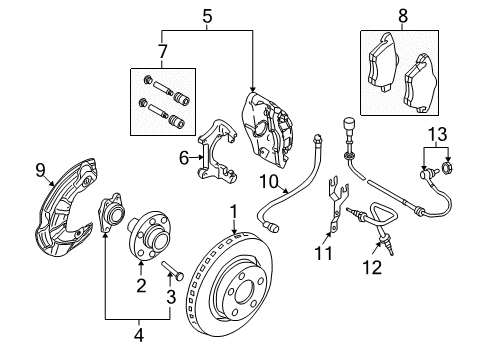 2008 Audi RS4 Brake Components