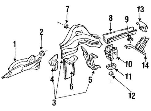 1998 Audi A6 Quattro Rear Body - Floor & Rails Diagram 3