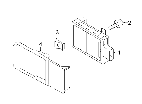 2022 Audi SQ8 Electrical Components - Front Bumper Diagram 3