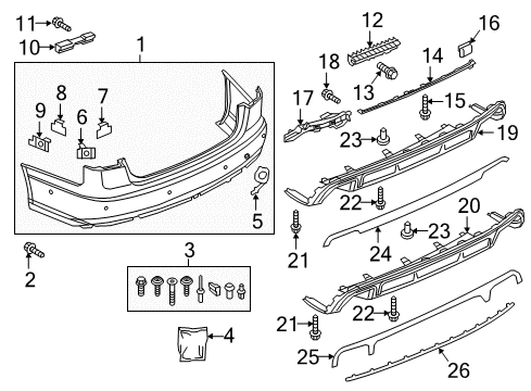 2018 Audi A6 Bumper Cover Diagram for 4G5-807-067-K-GRU