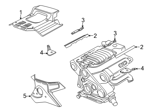 1996 Audi A4 Engine Appearance Cover