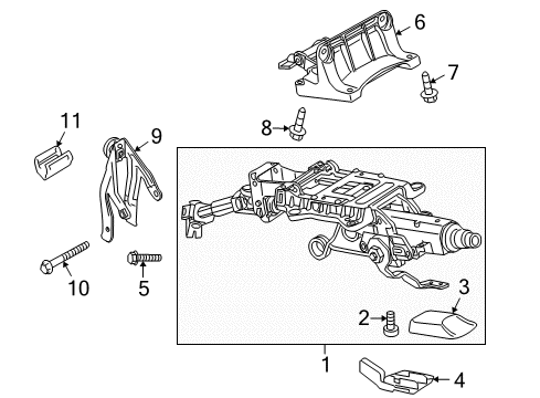 2011 Audi TTS Quattro Steering Column Assembly