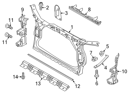 2010 Audi Q5 Radiator Support