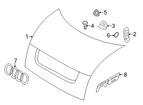 2015 Audi R8 Exterior Trim - Engine Lid