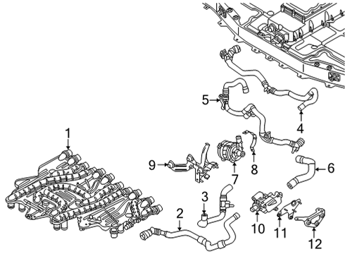 2022 Audi e-tron GT Hoses & Lines Diagram 1