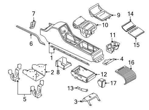 2008 Audi S8 Rear Console