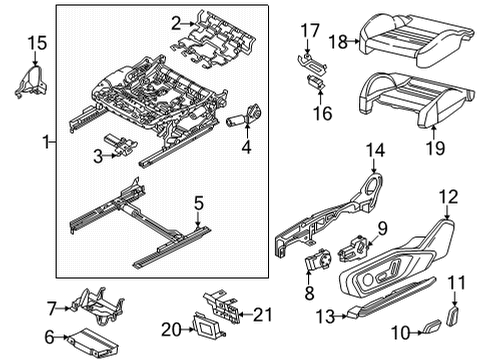 2024 Audi A3 Front Seat Components Diagram 1