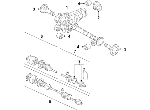 2009 Audi Q7 Front Axle Shafts & Joints, Drive Axles