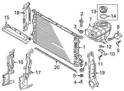 2013 Audi S7 Radiator & Components, Water Pump Diagram 2