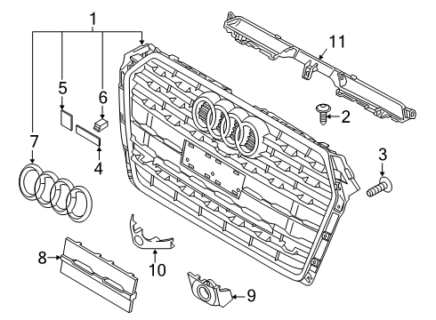 2018 Audi A5 Quattro Grille & Components