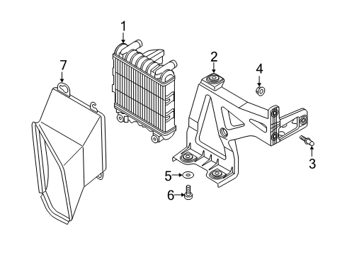 2022 Audi S6 Radiator & Components Diagram 1