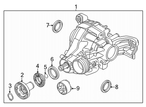 2023 Audi SQ7 Axle & Differential - Rear Diagram 1