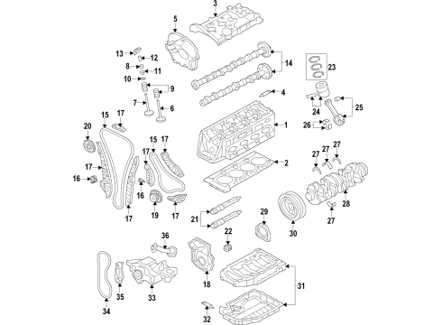 2019 Audi A6 Quattro Vibration Damper Diagram for 06L-105-243-AP