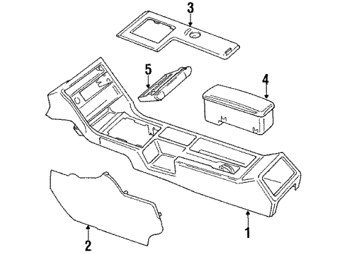 1992 Audi V8 Quattro Center Console