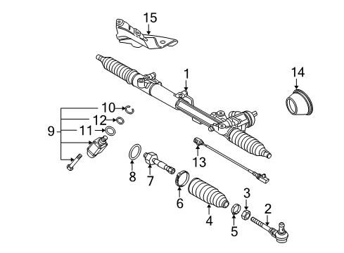 2007 Audi A4 Steering Systems, Internal Components, Shroud, Switches Diagram 2