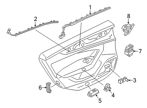 2022 Audi RS7 Sportback Rear Door - Electrical Diagram 3