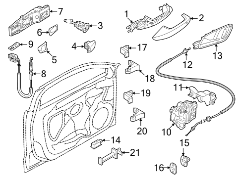 2022 Audi Q4 e-tron Sportback Handle, Inside Diagram for 81A-837-020-C-4PK