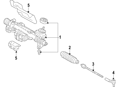 2017 Audi TT Quattro Steering Column & Wheel, Steering Gear & Linkage Diagram 4