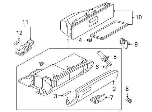 2004 Audi S4 Glove Box