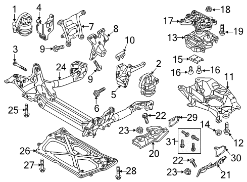 2018 Audi RS7 Engine & Trans Mounting