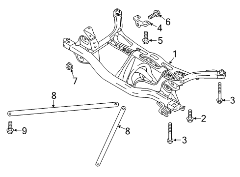 2016 Audi A3 Quattro Suspension Mounting - Rear Diagram 2