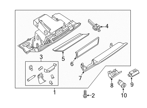 2018 Audi TT RS Quattro Glove Box