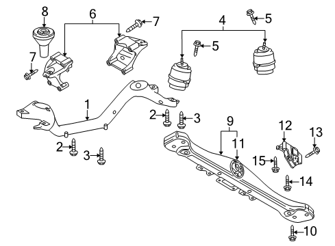 2007 Audi Q7 Engine & Trans Mounting