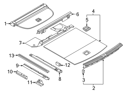 2023 Audi SQ5 Interior Trim - Rear Body Diagram 1