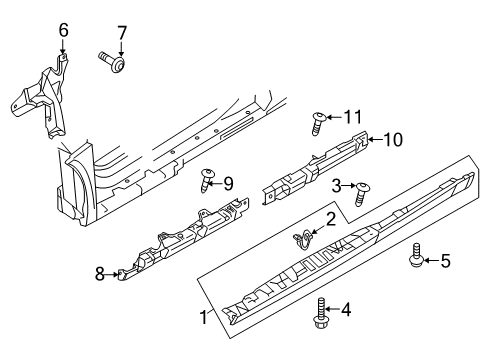 2015 Audi R8 Exterior Trim - Pillars, Rocker & Floor Diagram 2