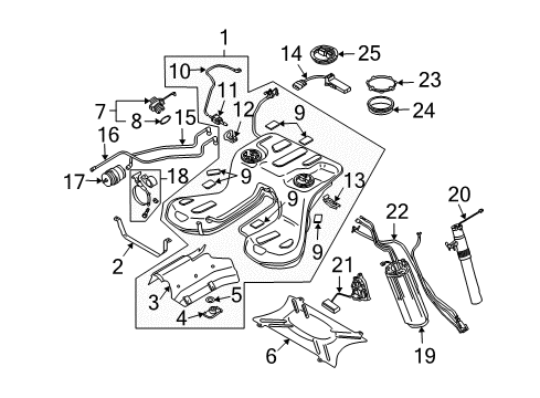 2010 Audi A8 Quattro Suction Line Diagram for 4E0-919-715