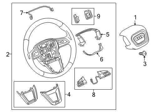 2018 Audi SQ5 Steering Column & Wheel, Steering Gear & Linkage Diagram 6