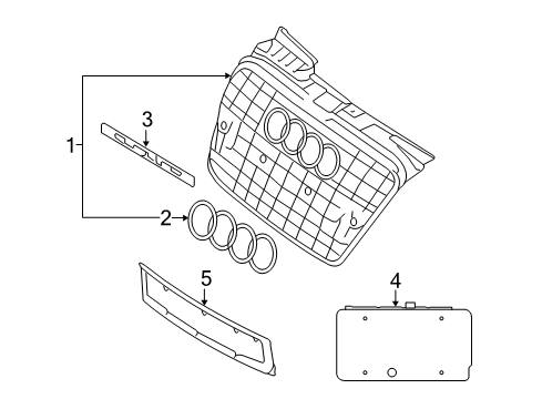 2008 Audi RS4 Grille & Components