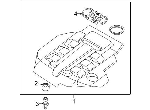 2010 Audi Q7 Engine Appearance Cover