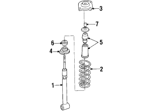 1991 Audi 100 Quattro Shocks & Suspension Components - Rear