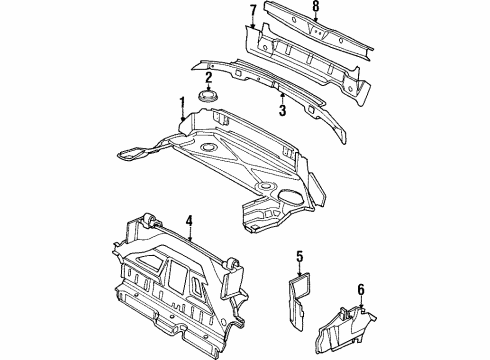 1998 Audi Cabriolet Rear Body