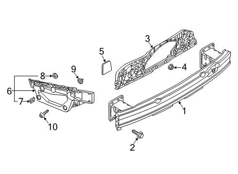 2021 Audi S8 Bumper & Components - Rear Diagram 3