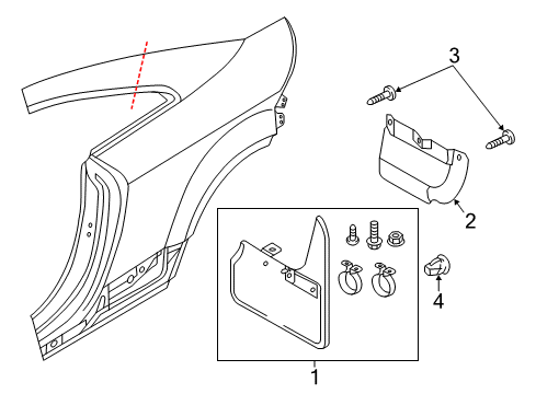 2018 Audi TT RS Quattro Exterior Trim - Quarter Panel