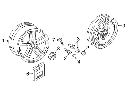 2019 Audi TT Quattro Wheels Diagram 1