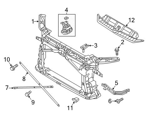 2018 Audi TT RS Quattro Radiator Support