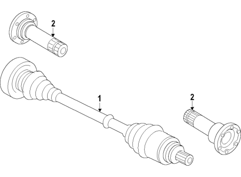 2022 Audi e-tron Quattro Rear Axle, Drive Axles