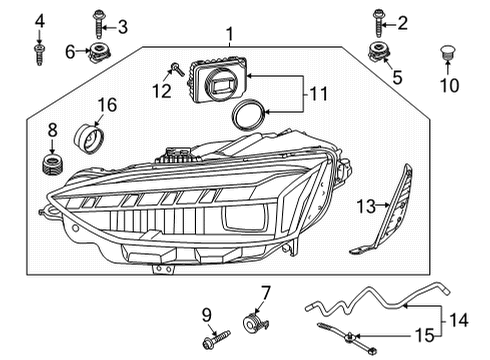 2023 Audi A5 Quattro Headlamp Components