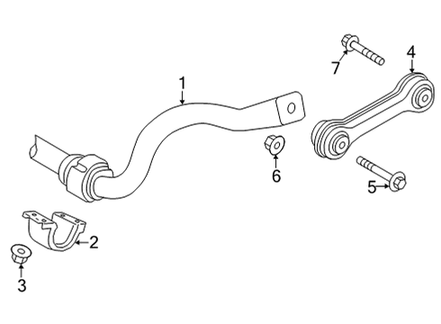 2022 Audi RS7 Sportback Stabilizer Bar & Components - Front