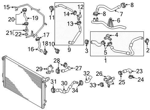 2016 Audi S3 Hoses, Lines & Pipes