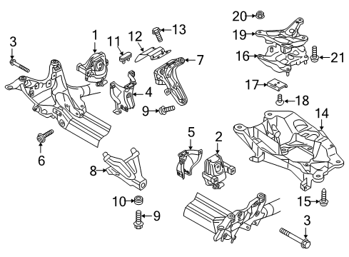 2013 Audi A6 Quattro Engine & Trans Mounting Diagram 2